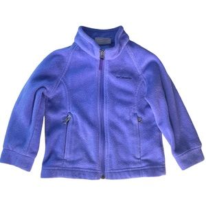 Columbia 2T Purple Benton Springs Fleece Jacket Full Zip 2 Zip Pockets